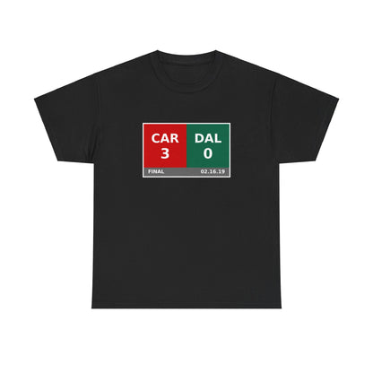 CAR vs DAL Scoreboard Tee 02.16.19