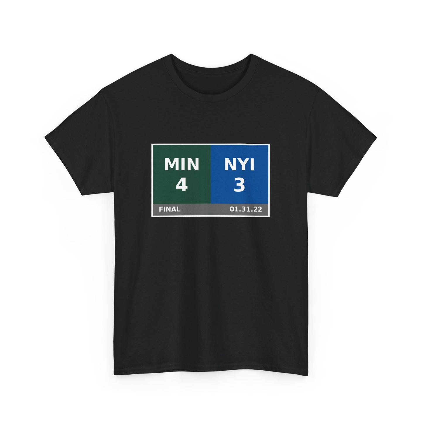 MIN vs NYI Scoreboard Tee 01.31.22