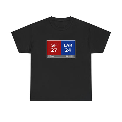 SF vs LAR Scoreboard Tee 01.09.22