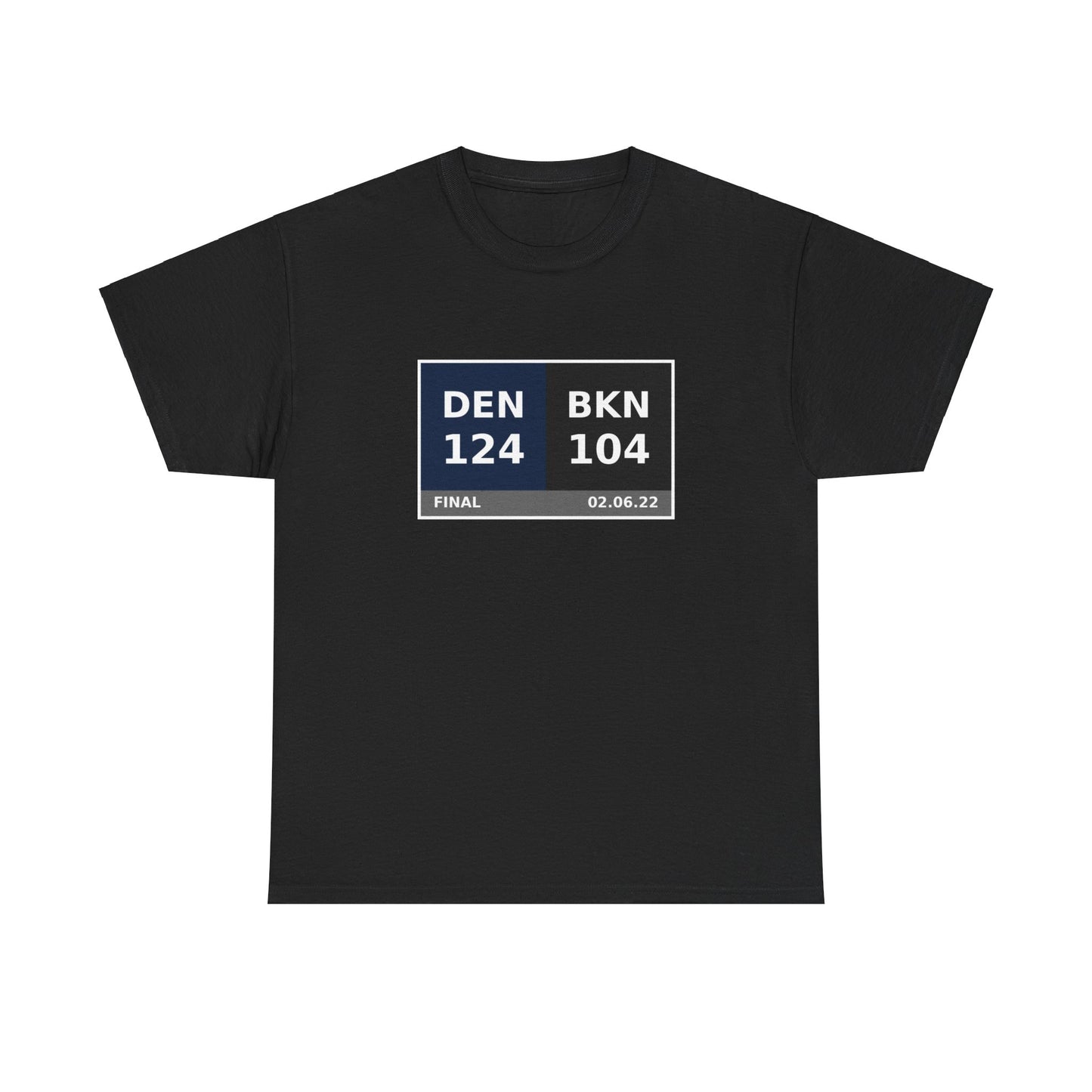 DEN vs BKN Scoreboard Tee 02.06.22