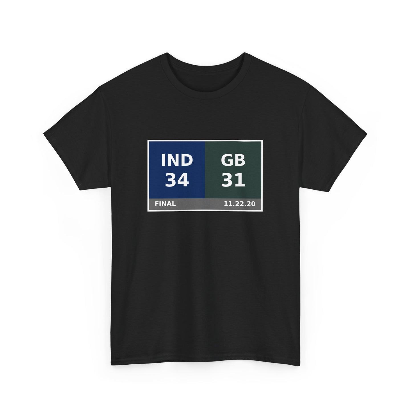 IND vs GB Scoreboard Tee 11.22.20