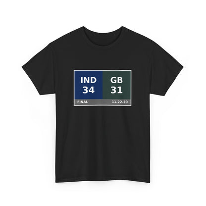 IND vs GB Scoreboard Tee 11.22.20