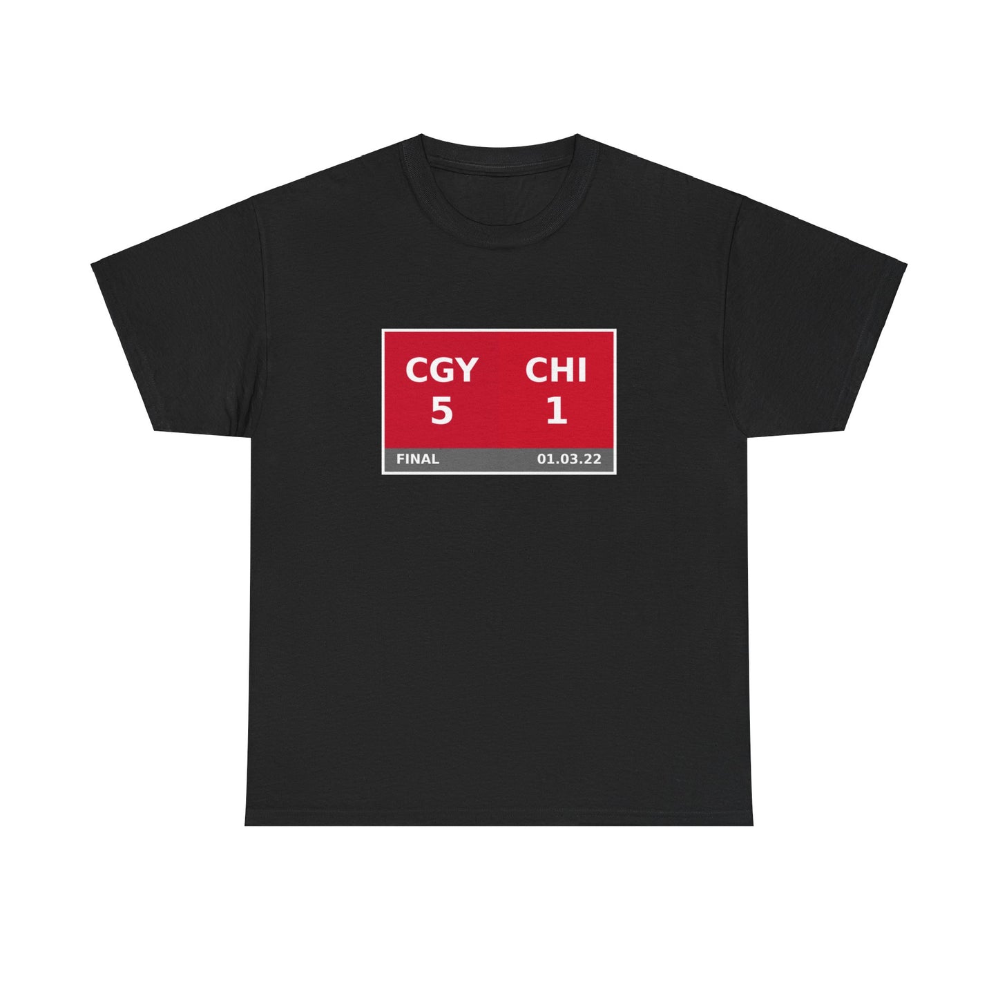 CGY vs CHI Scoreboard Tee 01.03.22