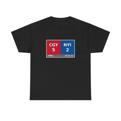 CGY vs NYI Scoreboard Tee 02.13.22