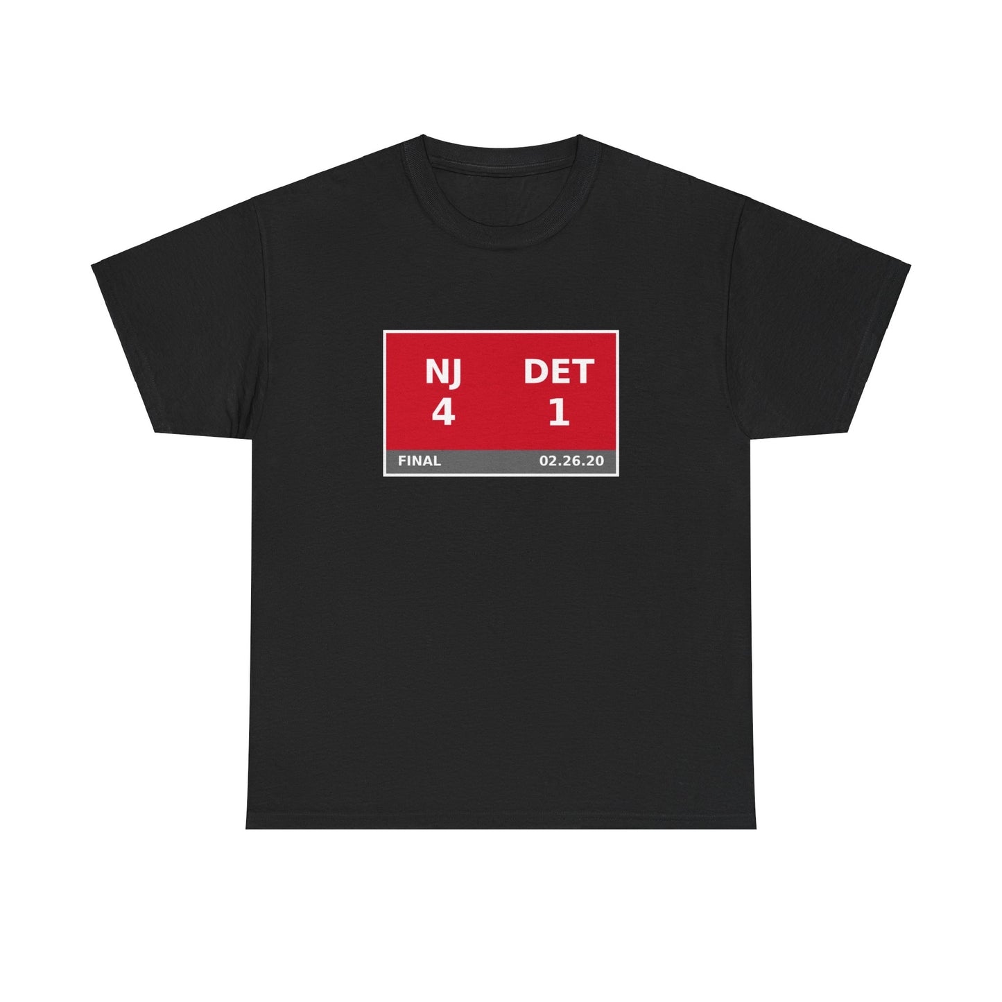 NJ vs DET Scoreboard Tee 02.26.20