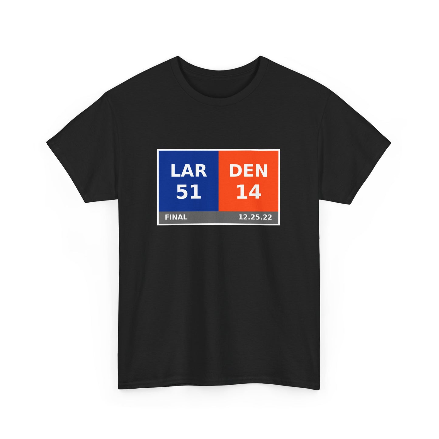 LAR vs DEN Scoreboard Tee 12.25.22