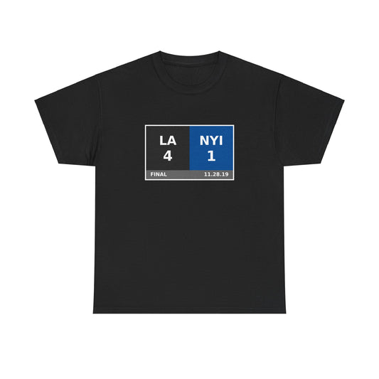 LA vs NYI Scoreboard Tee 11.28.19