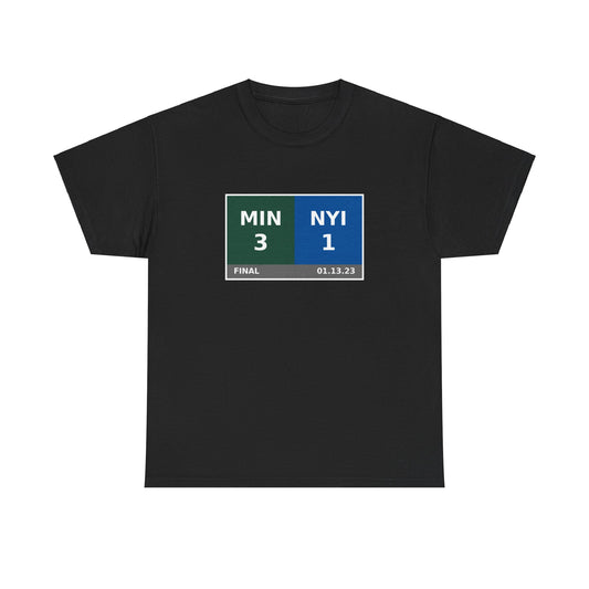 MIN vs NYI Scoreboard Tee 01.13.23