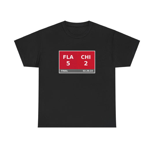 FLA vs CHI Scoreboard Tee 02.20.22