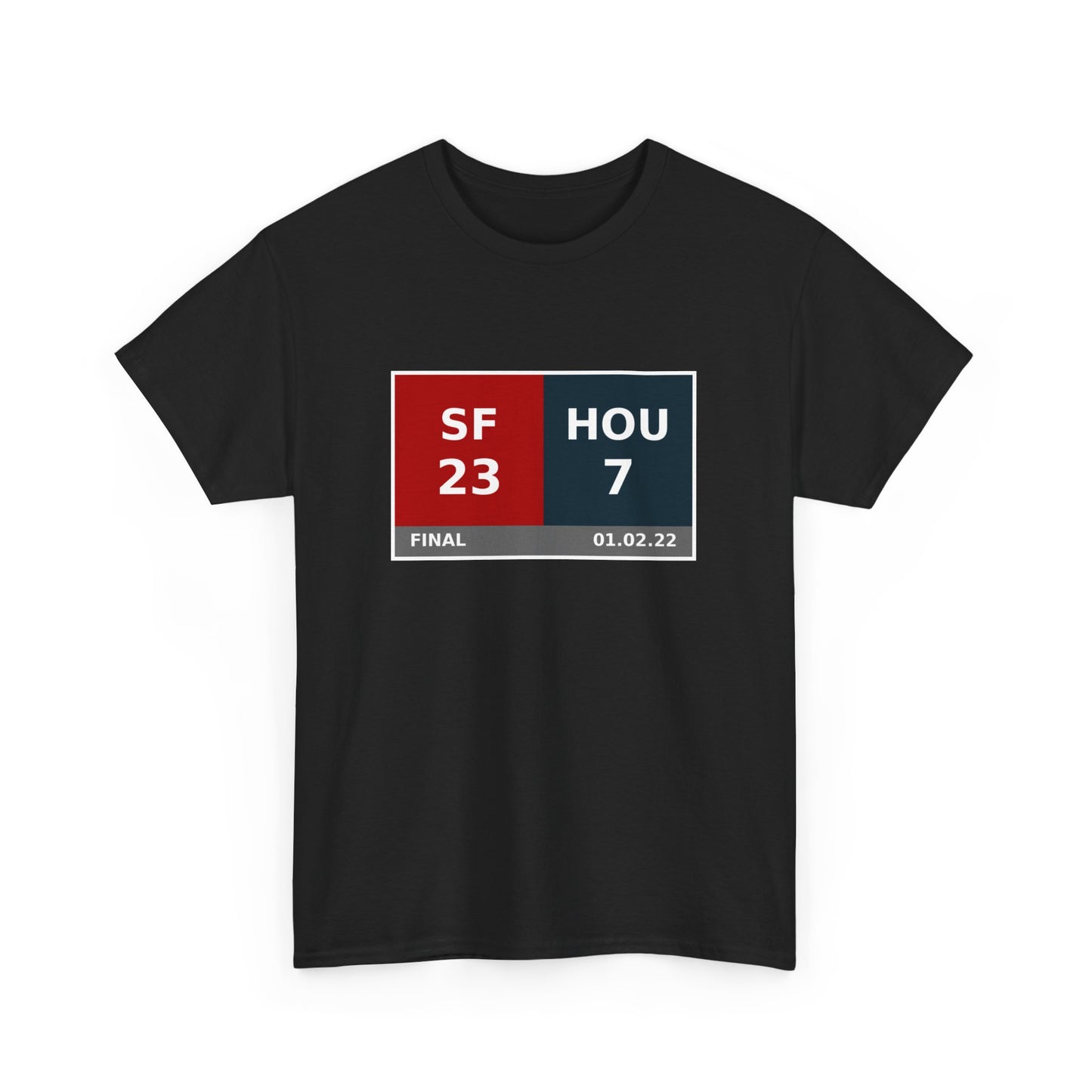 SF vs HOU Scoreboard Tee 01.02.22