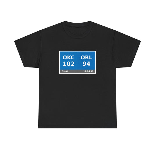 OKC vs ORL Scoreboard Tee 11.06.19