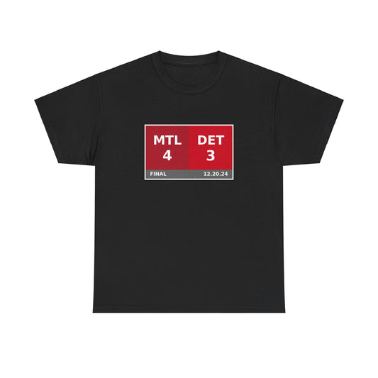 MTL vs DET Scoreboard Tee 12.20.24