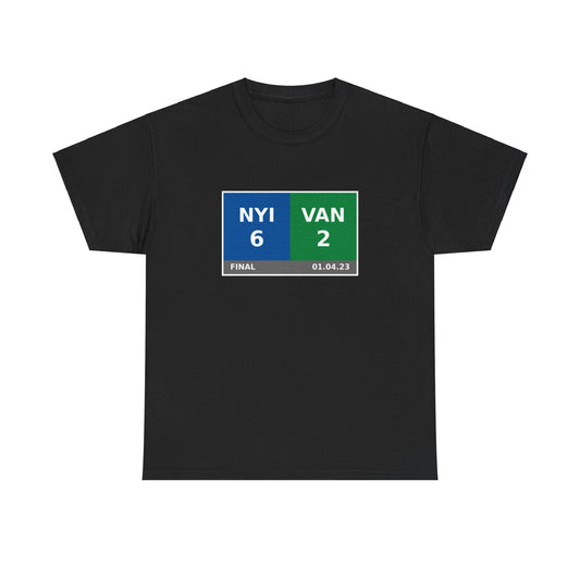 NYI vs VAN Scoreboard Tee 01.04.23