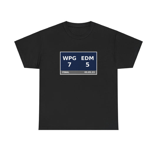 WPG vs EDM Scoreboard Tee 03.05.23