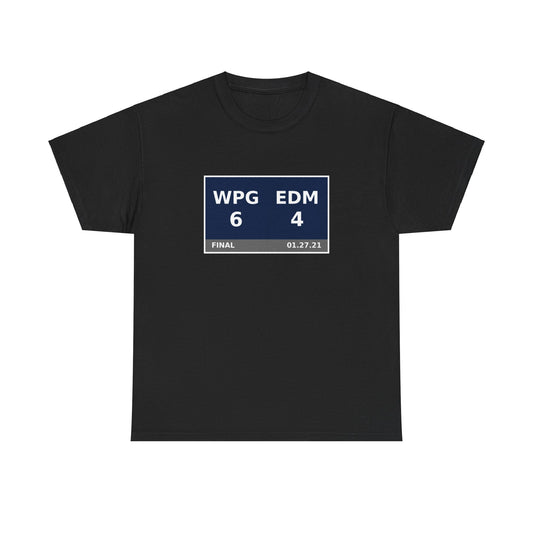 WPG vs EDM Scoreboard Tee 01.27.21