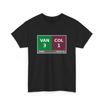 VAN vs COL Scoreboard Tee 03.24.22