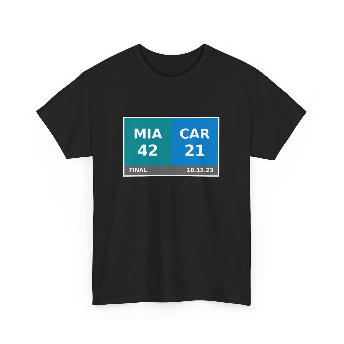 MIA vs CAR Scoreboard Tee 10.15.23