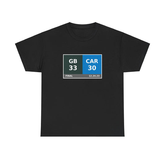 GB vs CAR Scoreboard Tee 12.24.23