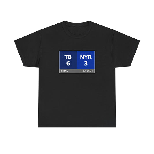 TB vs NYR Scoreboard Tee 03.14.24