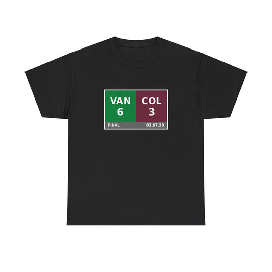 VAN vs COL Scoreboard Tee 03.07.20