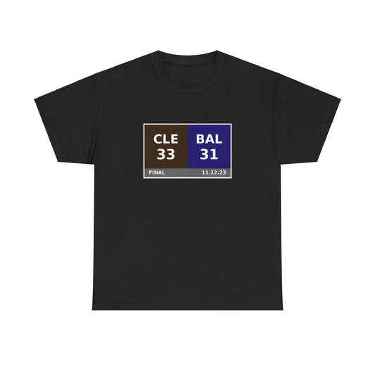 CLE vs BAL Scoreboard Tee 11.12.23