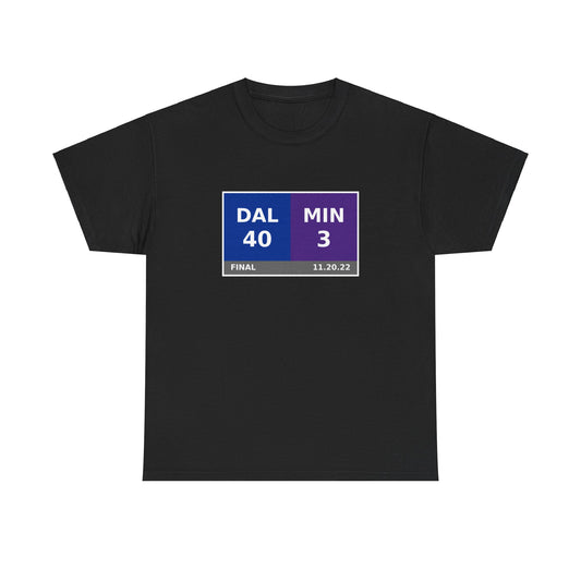 DAL vs MIN Scoreboard Tee 11.20.22