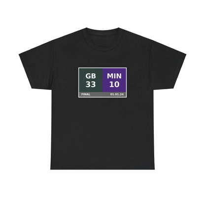 GB vs MIN Scoreboard Tee 01.01.24