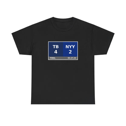 TB vs NYY Scoreboard Tee 02.27.24