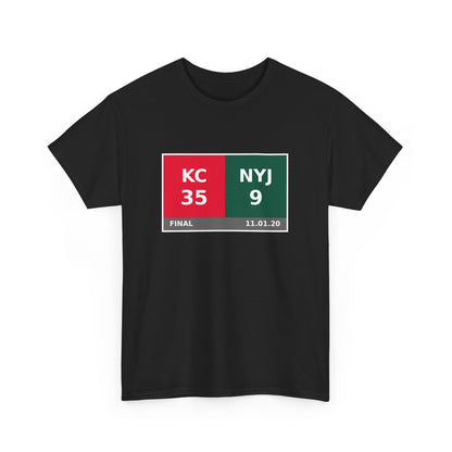 KC vs NYJ Scoreboard Tee 11.01.20