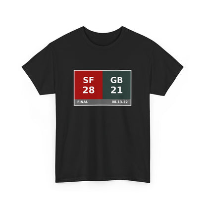 SF vs GB Scoreboard Tee 08.13.22