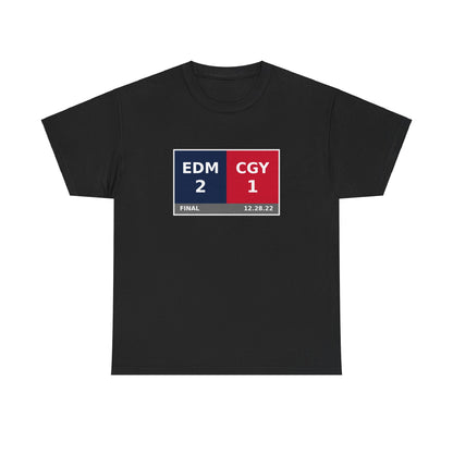 EDM vs CGY Scoreboard Tee 12.28.22