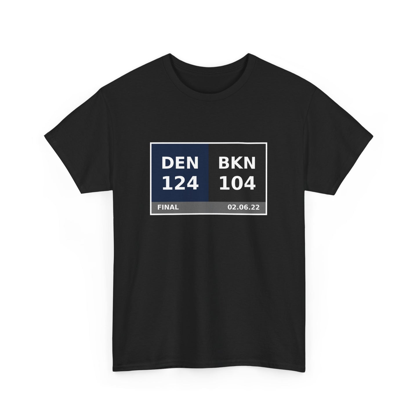 DEN vs BKN Scoreboard Tee 02.06.22