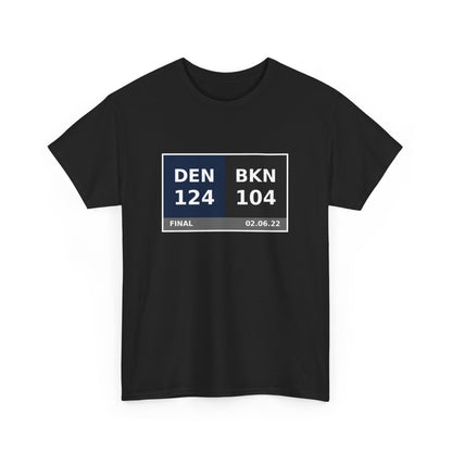 DEN vs BKN Scoreboard Tee 02.06.22