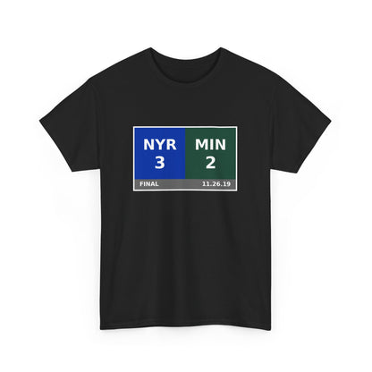 NYR vs MIN Scoreboard Tee 11.26.19