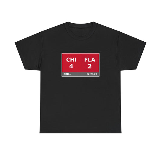 CHI vs FLA Scoreboard Tee 02.29.20