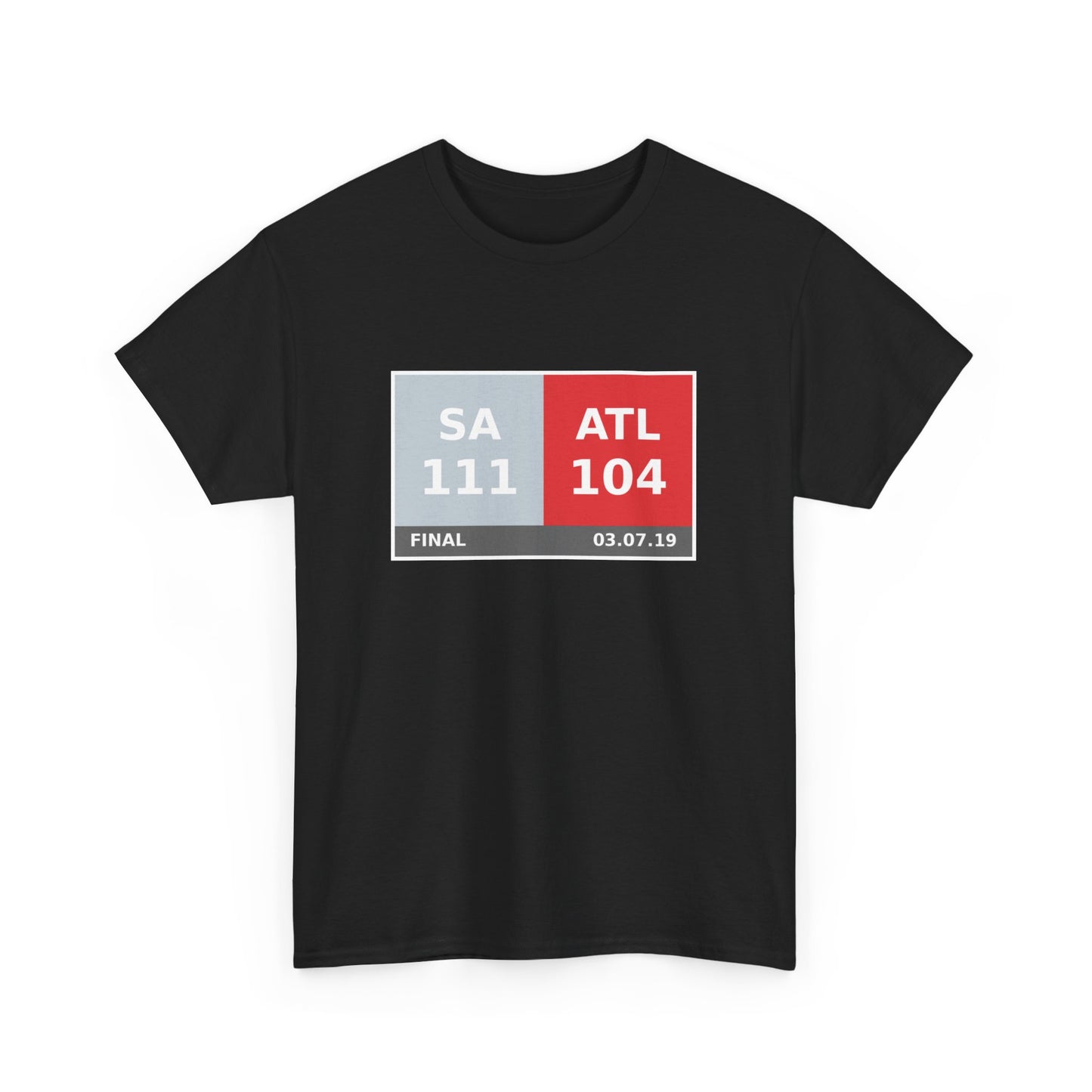 SA vs ATL Scoreboard Tee 03.07.19