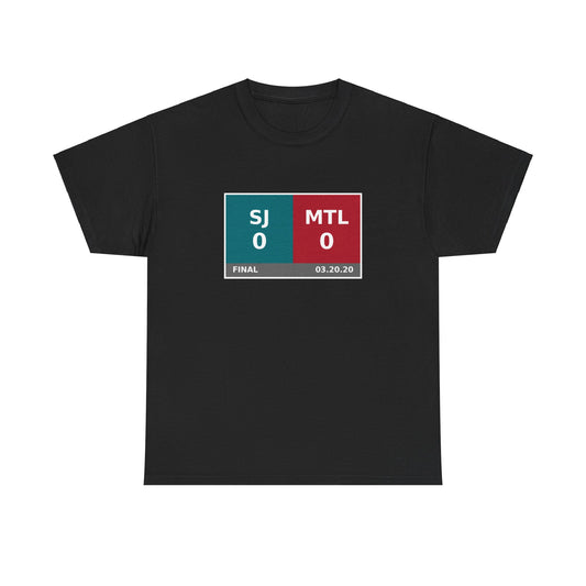 SJ vs MTL Scoreboard Tee 03.20.20