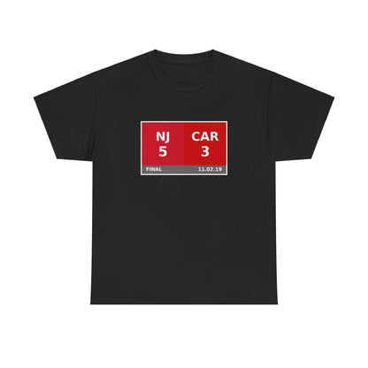 NJ vs CAR Scoreboard Tee 11.02.19