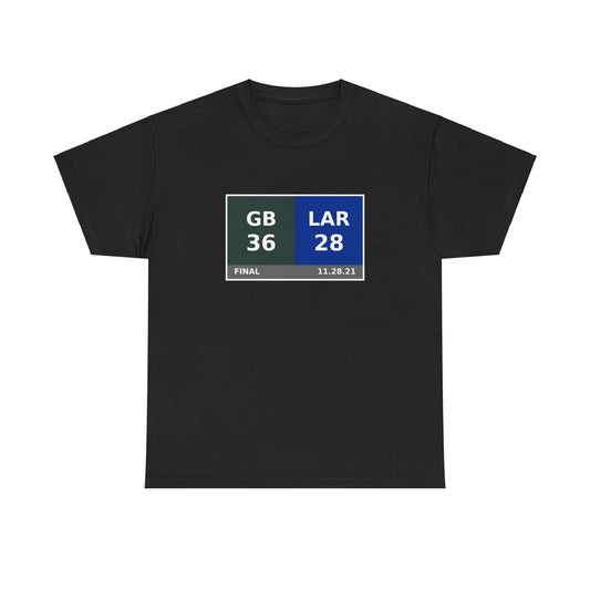 GB vs LAR Scoreboard Tee 11.28.21