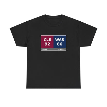 CLE vs WAS Scoreboard Tee 02.27.22