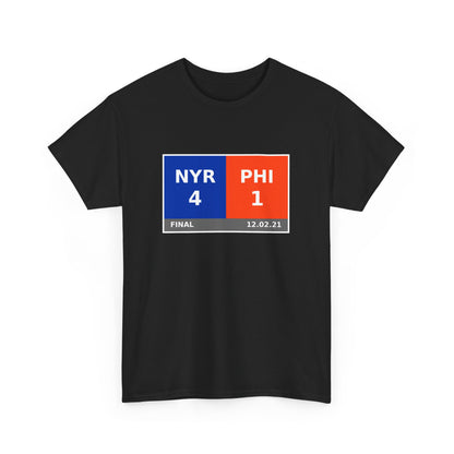 NYR vs PHI Scoreboard Tee 12.02.21