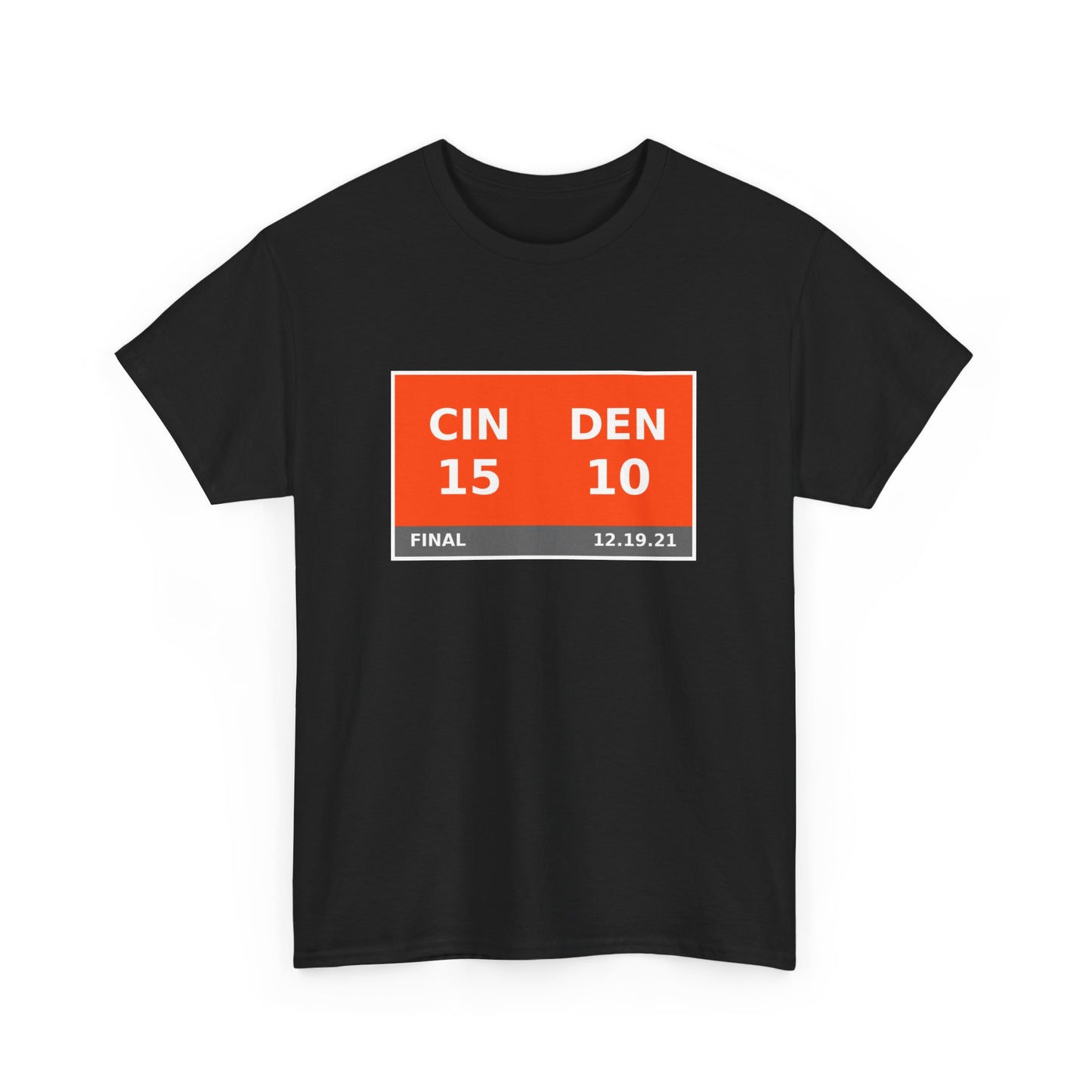 CIN vs DEN Scoreboard Tee 12.19.21