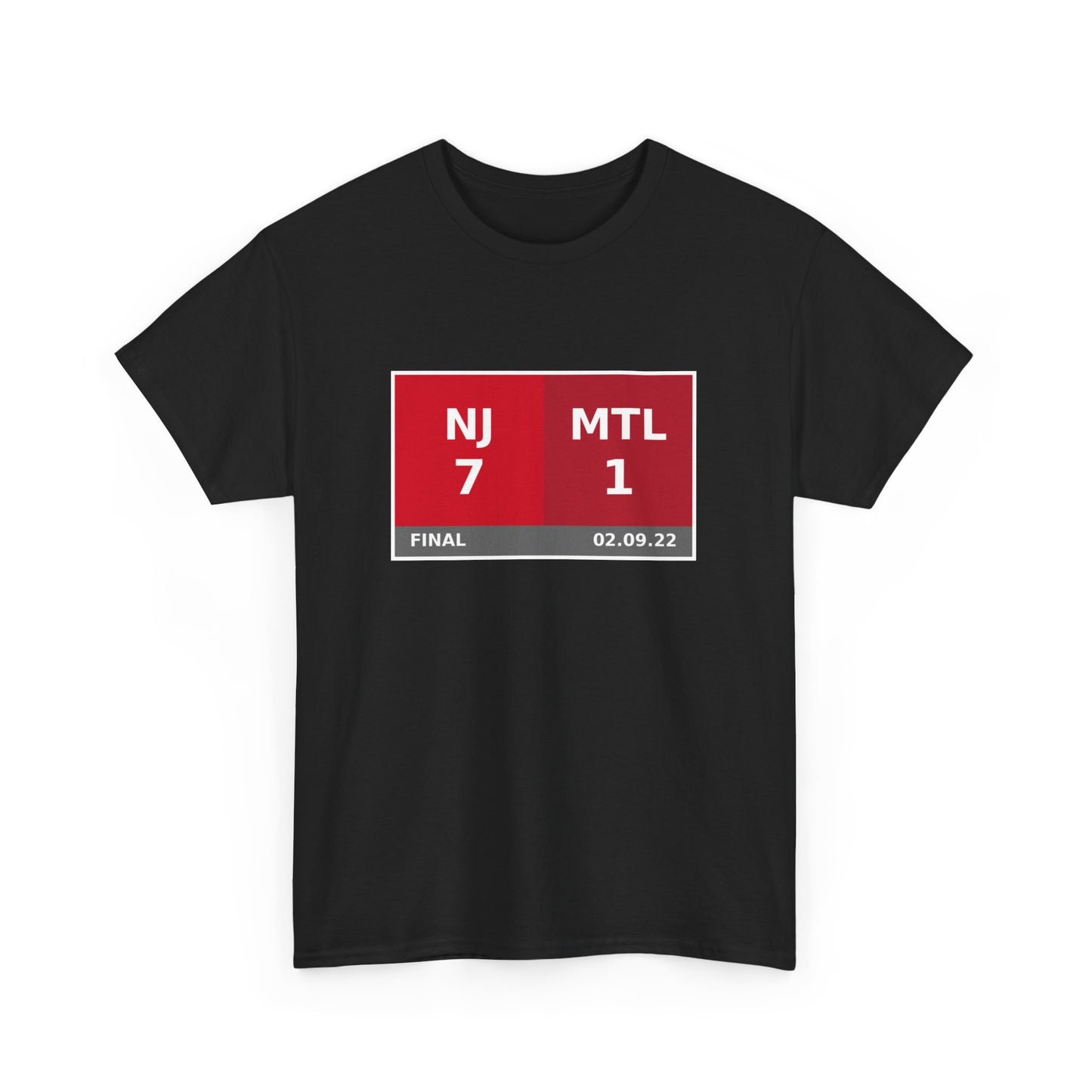 NJ vs MTL Scoreboard Tee 02.09.22