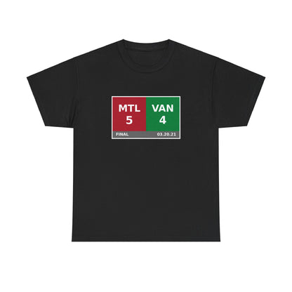 MTL vs VAN Scoreboard Tee 03.20.21