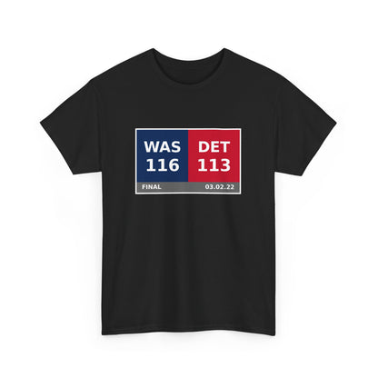 WAS vs DET Scoreboard Tee 03.02.22