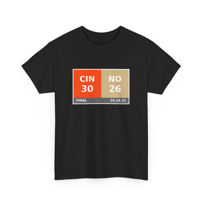 CIN vs NO Scoreboard Tee 10.16.22