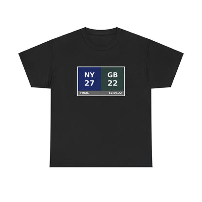 NY vs GB Scoreboard Tee 10.09.22