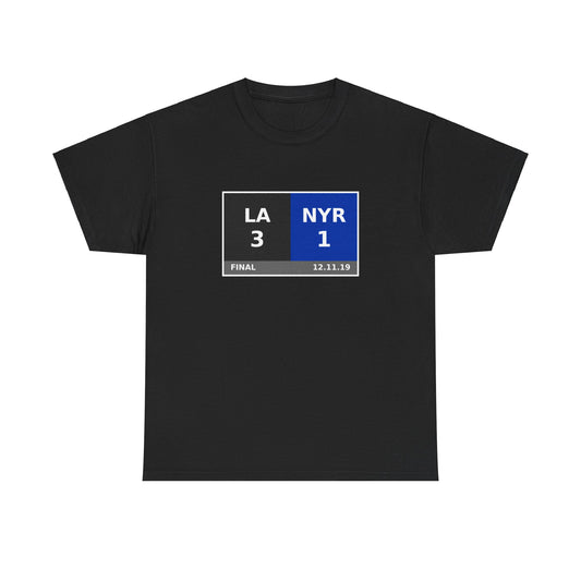 LA vs NYR Scoreboard Tee 12.11.19