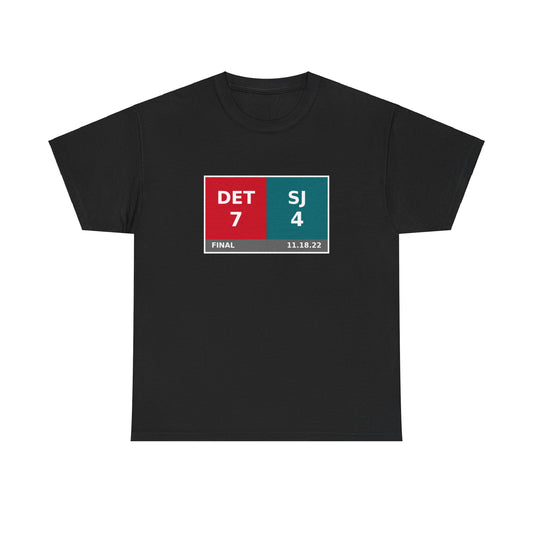 DET vs SJ Scoreboard Tee 11.18.22