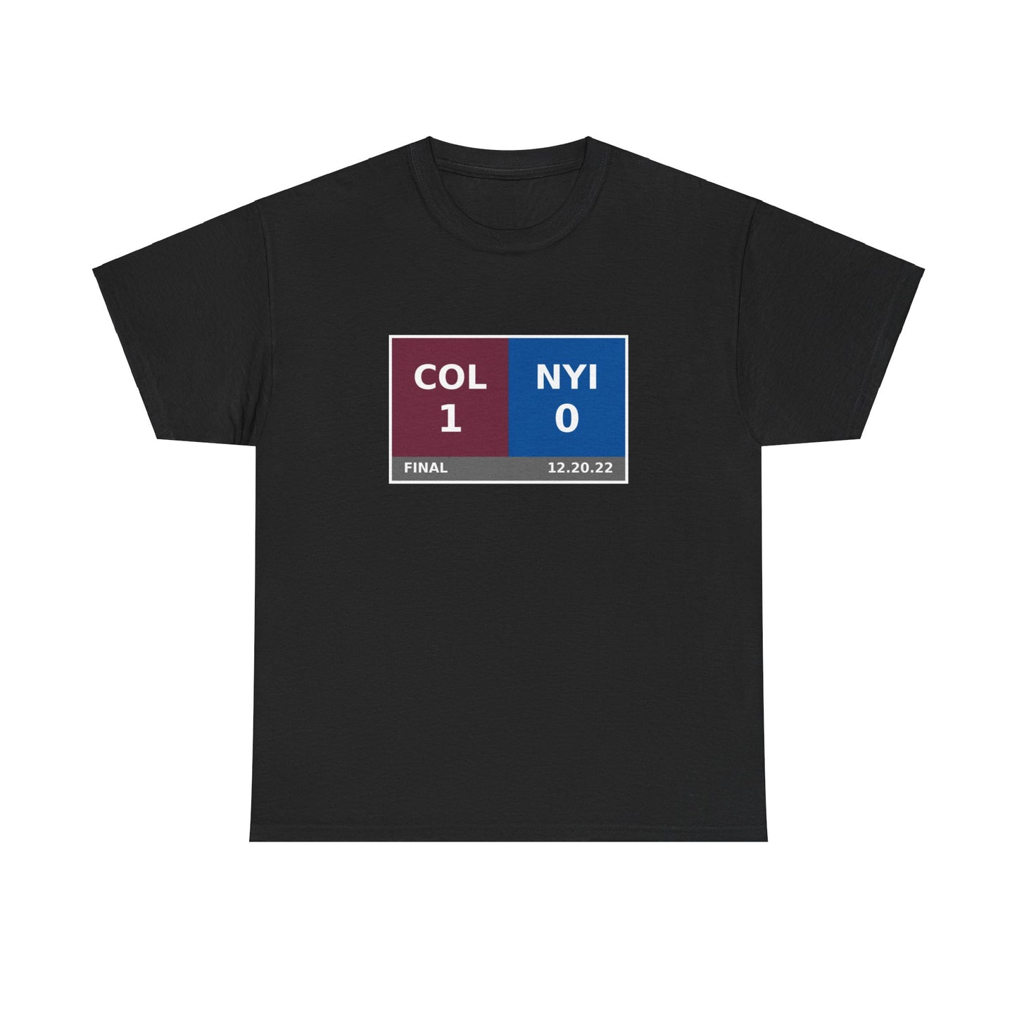 COL vs NYI Scoreboard Tee 12.20.22